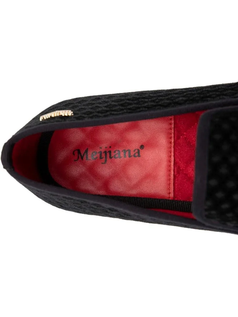 Meijiana Men's Black01 Velvet Loafer Embossed Pattern Slip On Tuxedo Dress Shoes